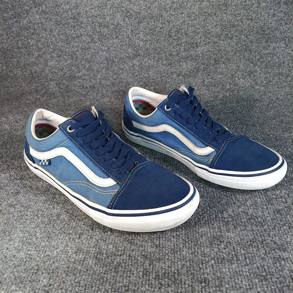 Vans Skate Old Skool Shoes Men 10 Navy Blue Suede Canvas Duracap Sneakers